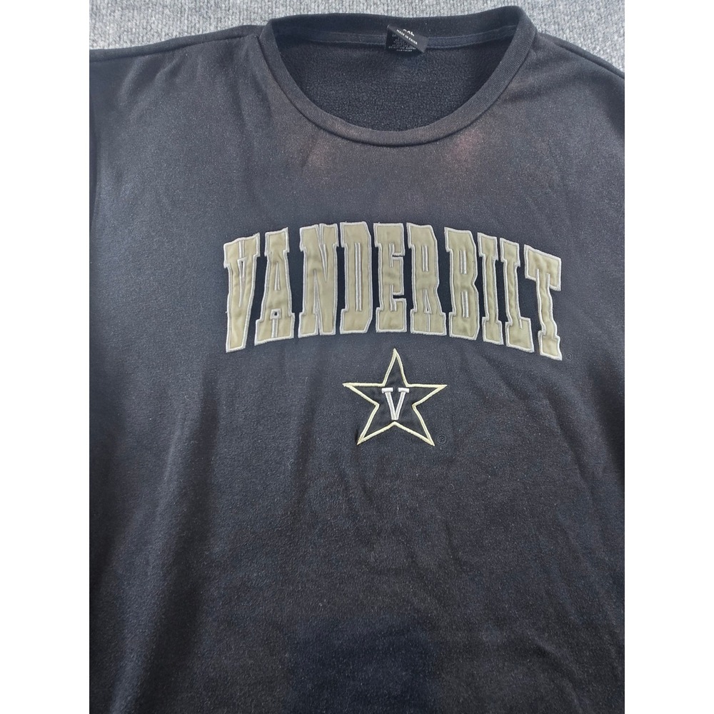 Colosseum Mens Vanderbilt University Sweatshirt XXL Black Crewneck Star V Logo